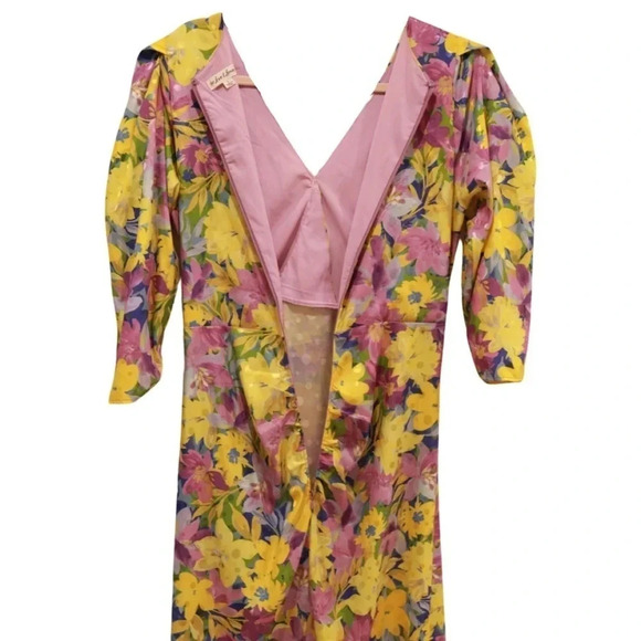 REVOLVE - For Love And Lemons Cassia Midi Dress Adjustable  Slit Size Large - Picture 10 of 14